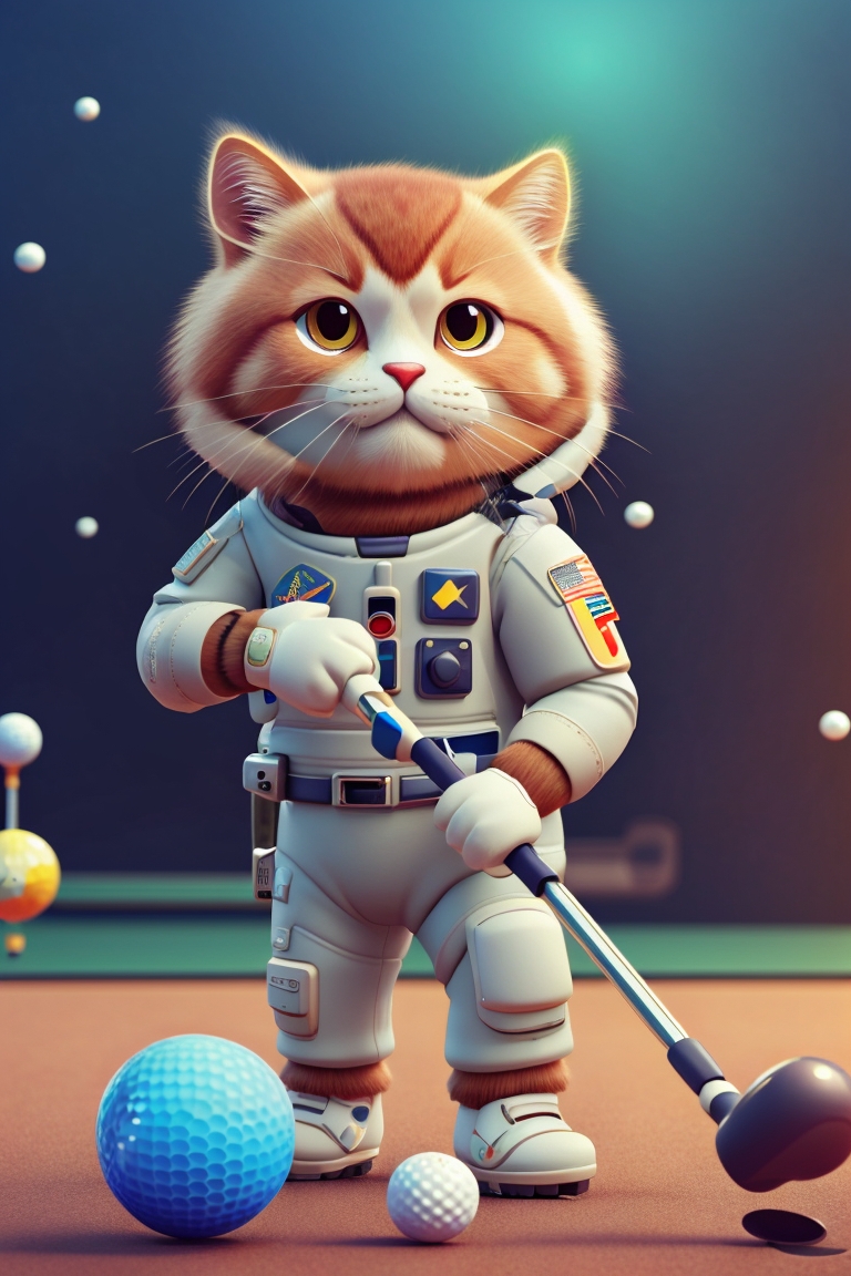 laser force mini golf bowling cat